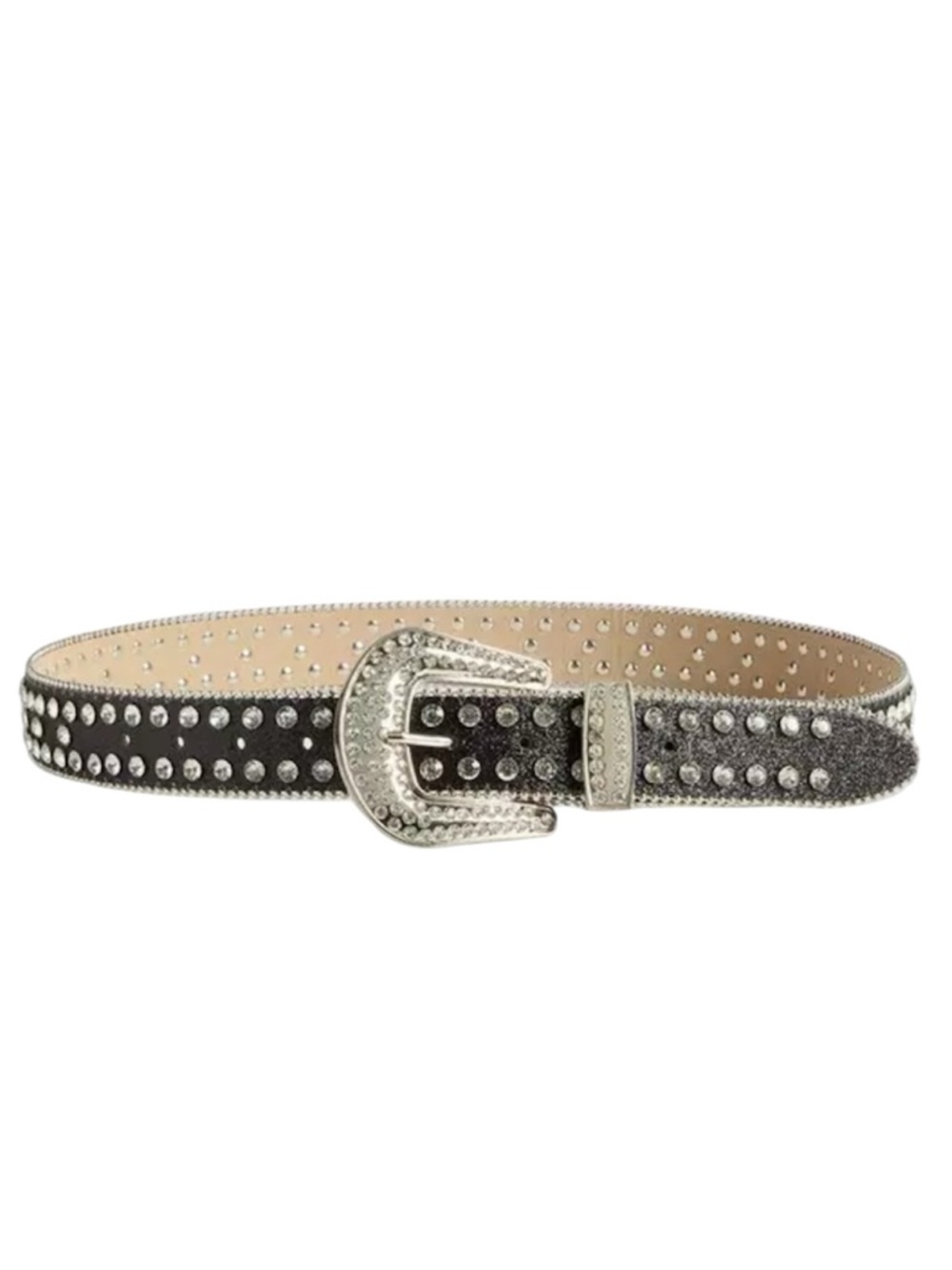 Torrid Black & Silver Studded Glitter Belt Women’s Plus Size 3, 3X Size (22-24) - Picture 2 of 10